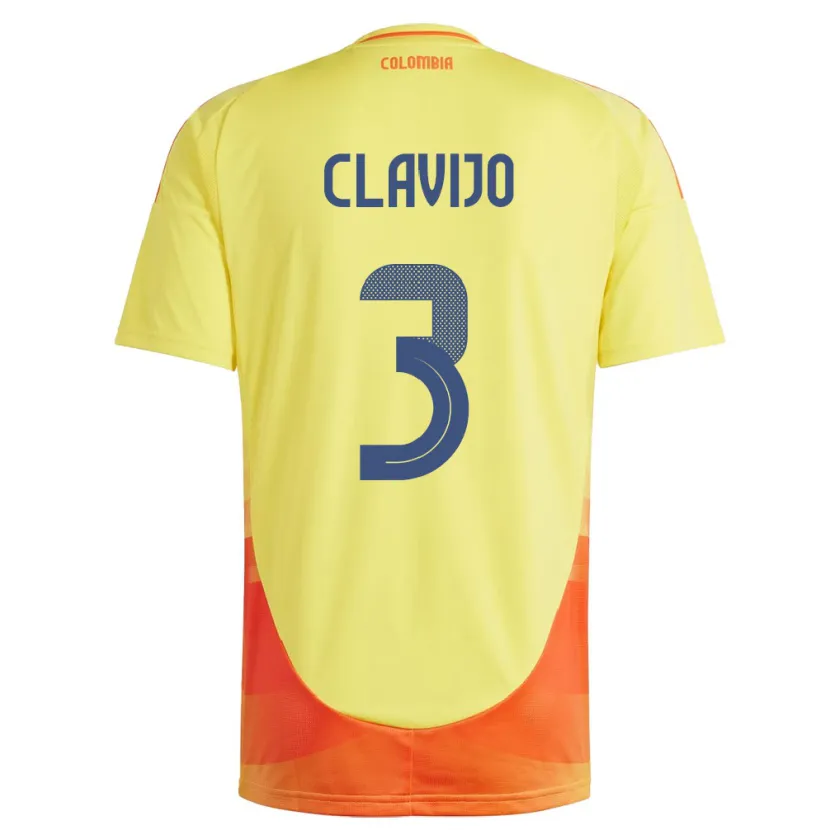 Danxen Kid Colombia Ángela Clavijo #3 Yellow Home Jersey 24-26 T-Shirt