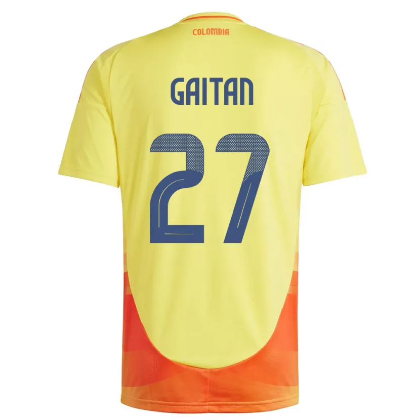 Danxen Kid Colombia Natalia Gaitán #27 Yellow Home Jersey 24-26 T-Shirt