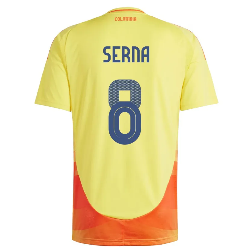 Danxen Kid Colombia Liced Serna #8 Yellow Home Jersey 24-26 T-Shirt