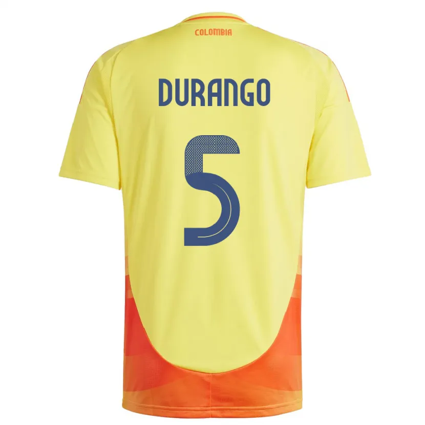 Danxen Kid Colombia Lorena Durango #5 Yellow Home Jersey 24-26 T-Shirt