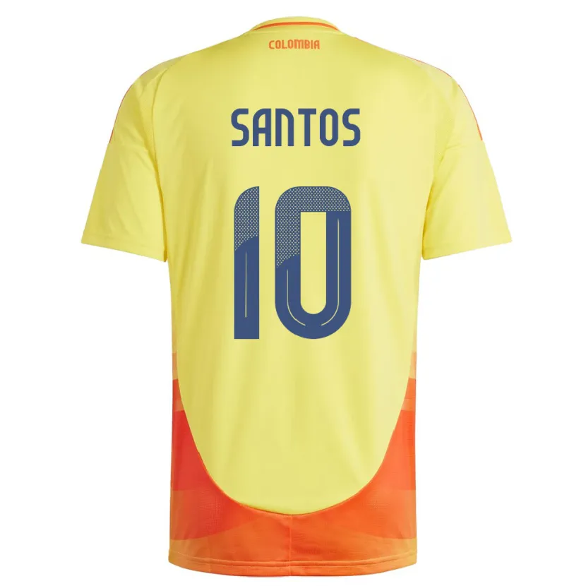 Danxen Kid Colombia Leicy Santos #10 Yellow Home Jersey 24-26 T-Shirt