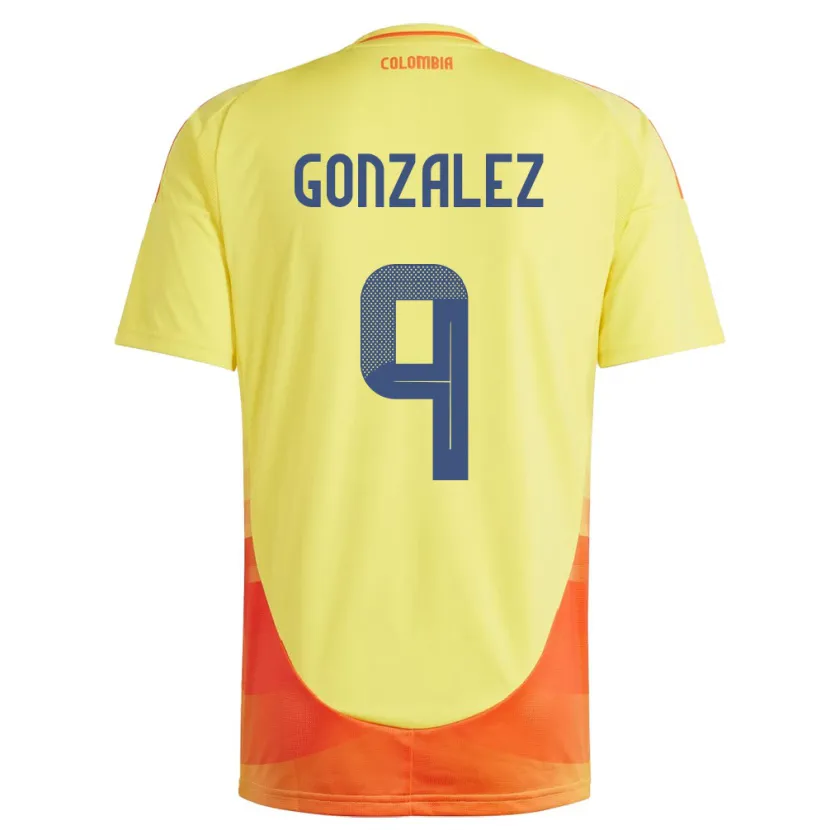 Danxen Kid Colombia Manuela González #9 Yellow Home Jersey 24-26 T-Shirt