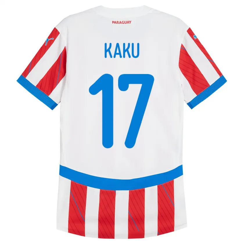 Danxen Kid Paraguay Kaku #17 White Red Home Jersey 24-26 T-Shirt