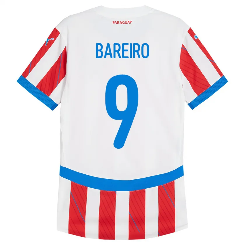 Danxen Kid Paraguay Adam Bareiro #9 White Red Home Jersey 24-26 T-Shirt