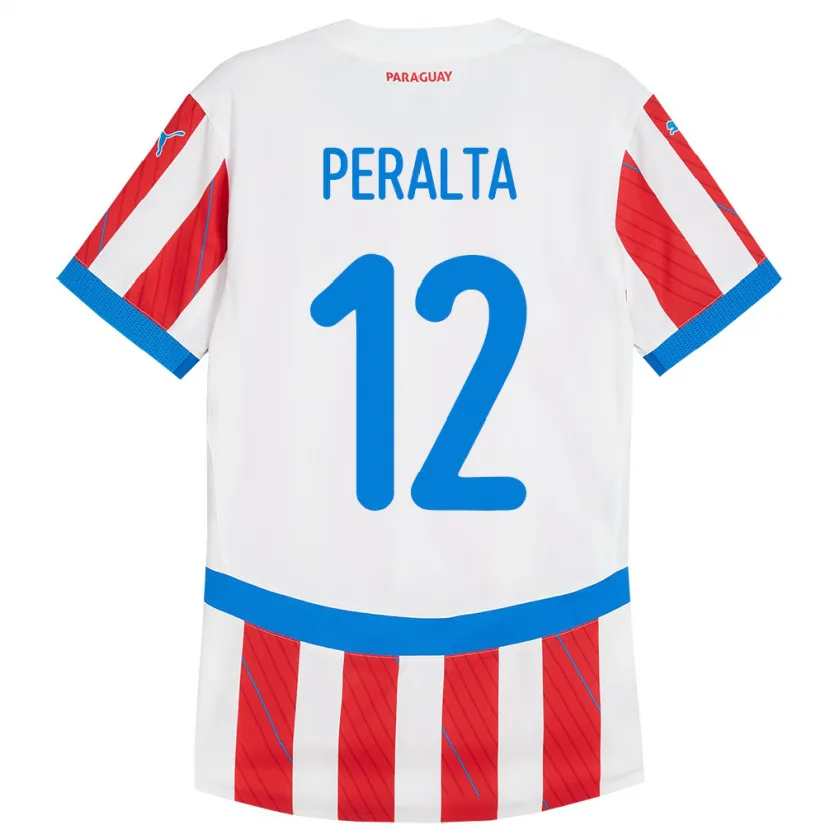 Danxen Kid Paraguay Jesús Peralta #12 White Red Home Jersey 24-26 T-Shirt