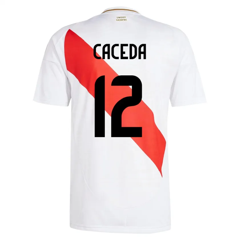 Danxen Kid Peru Carlos Cáceda #12 White Home Jersey 24-26 T-Shirt