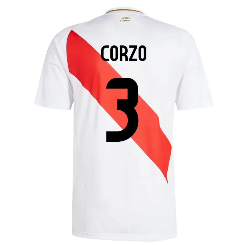 Danxen Kid Peru Aldo Corzo #3 White Home Jersey 24-26 T-Shirt