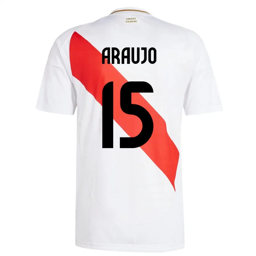 Danxen Kid Peru Miguel Araujo #15 White Home Jersey 24-26 T-Shirt