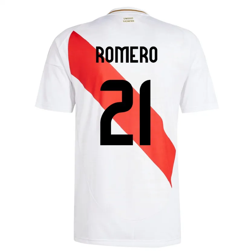 Danxen Kid Peru Diego Romero #21 White Home Jersey 24-26 T-Shirt