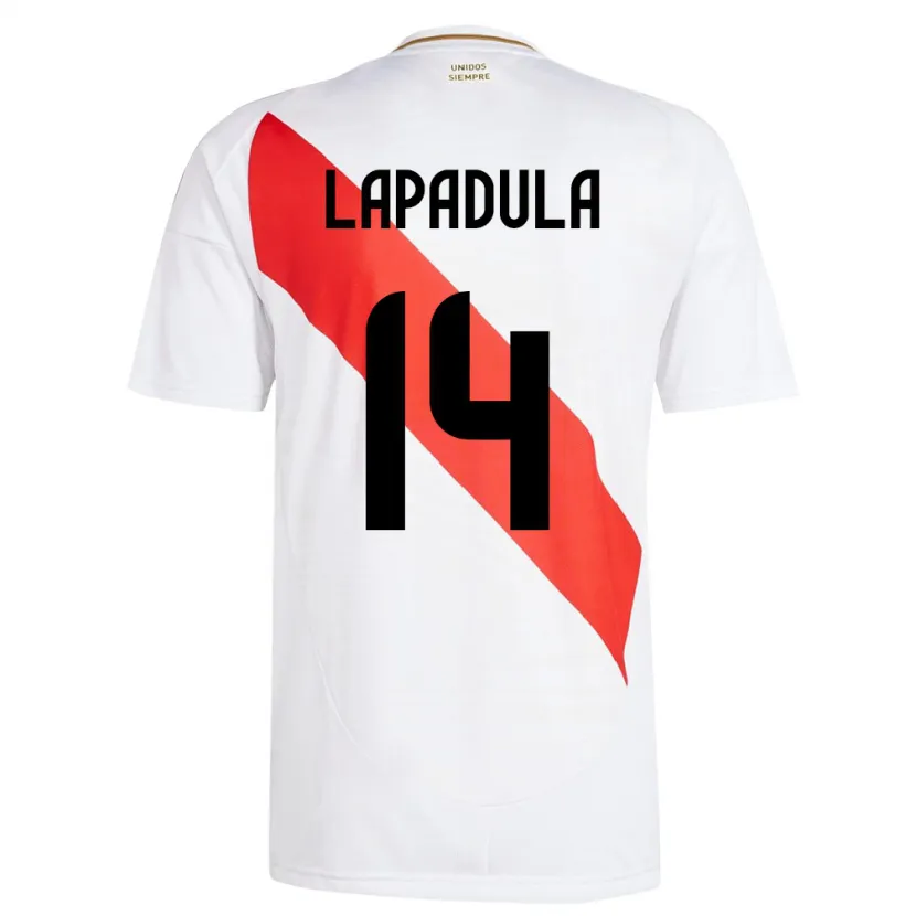 Danxen Kid Peru Gianluca Lapadula #14 White Home Jersey 24-26 T-Shirt