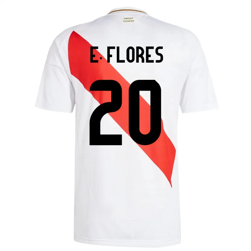 Danxen Kid Peru Edison Flores #20 White Home Jersey 24-26 T-Shirt