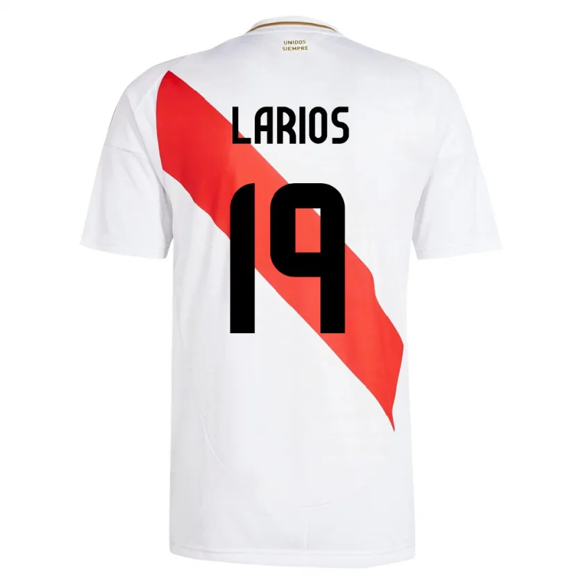 Danxen Kid Peru Guillermo Larios #19 White Home Jersey 24-26 T-Shirt