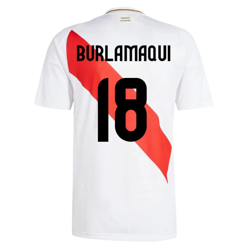 Danxen Kid Peru Alessandro Burlamaqui #18 White Home Jersey 24-26 T-Shirt