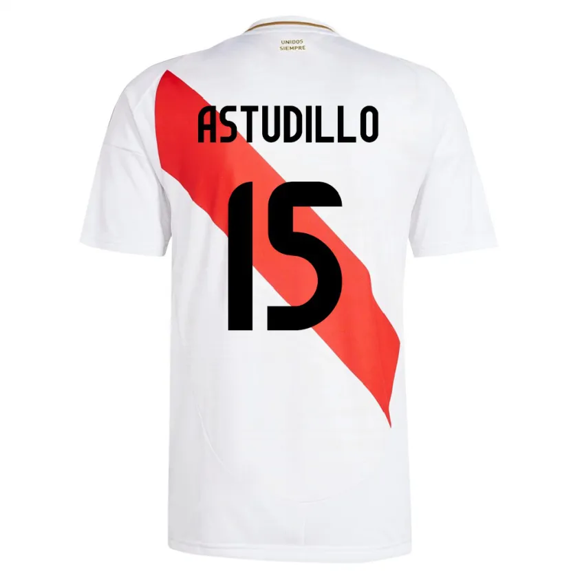 Danxen Kid Peru Julinho Astudillo #15 White Home Jersey 24-26 T-Shirt