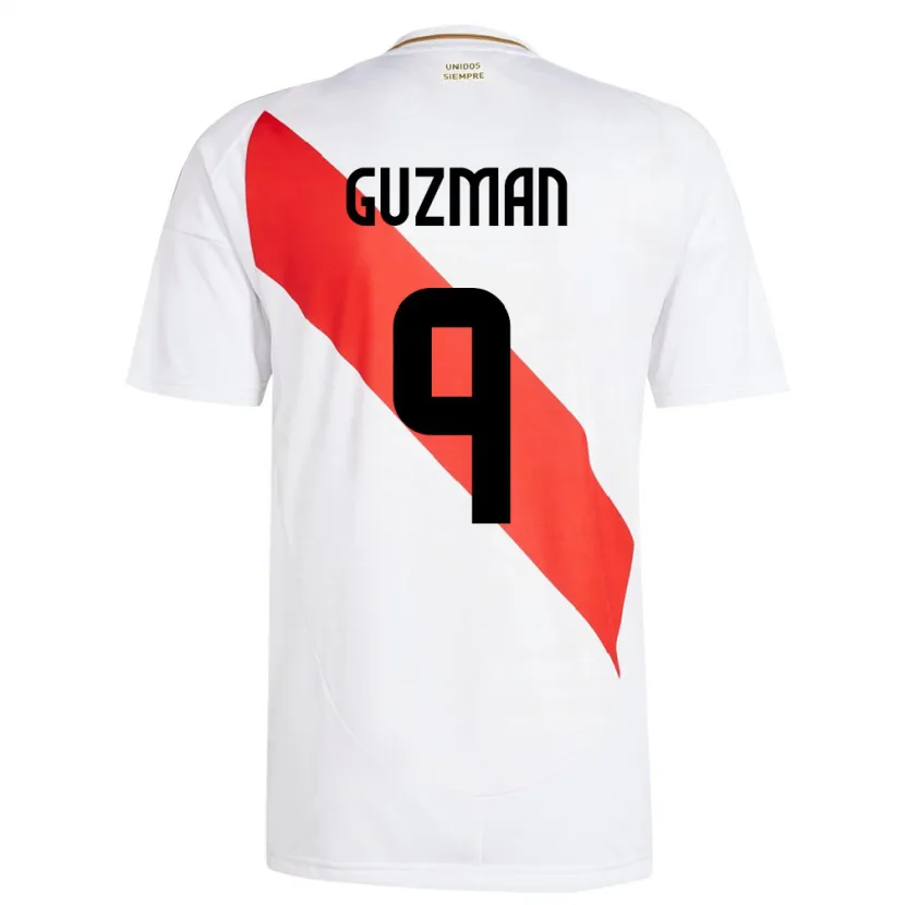 Danxen Kid Peru Víctor Guzmán #9 White Home Jersey 24-26 T-Shirt