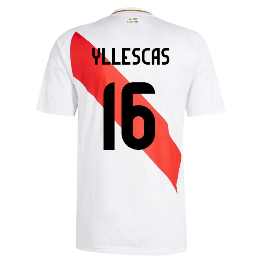 Danxen Kid Peru Jhosenffer Yllescas #16 White Home Jersey 24-26 T-Shirt