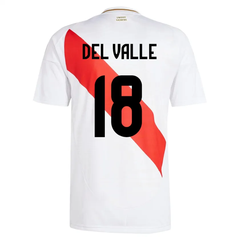 Danxen Kid Peru Yamir Del Valle #18 White Home Jersey 24-26 T-Shirt