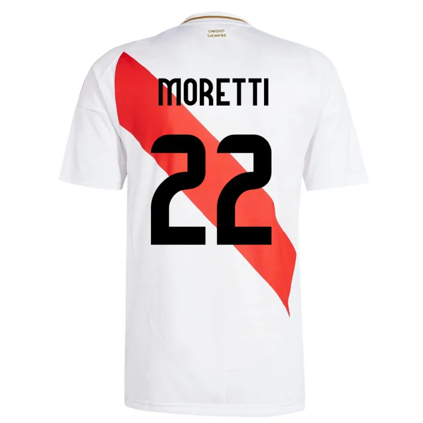 Danxen Kid Peru Jair Moretti #22 White Home Jersey 24-26 T-Shirt