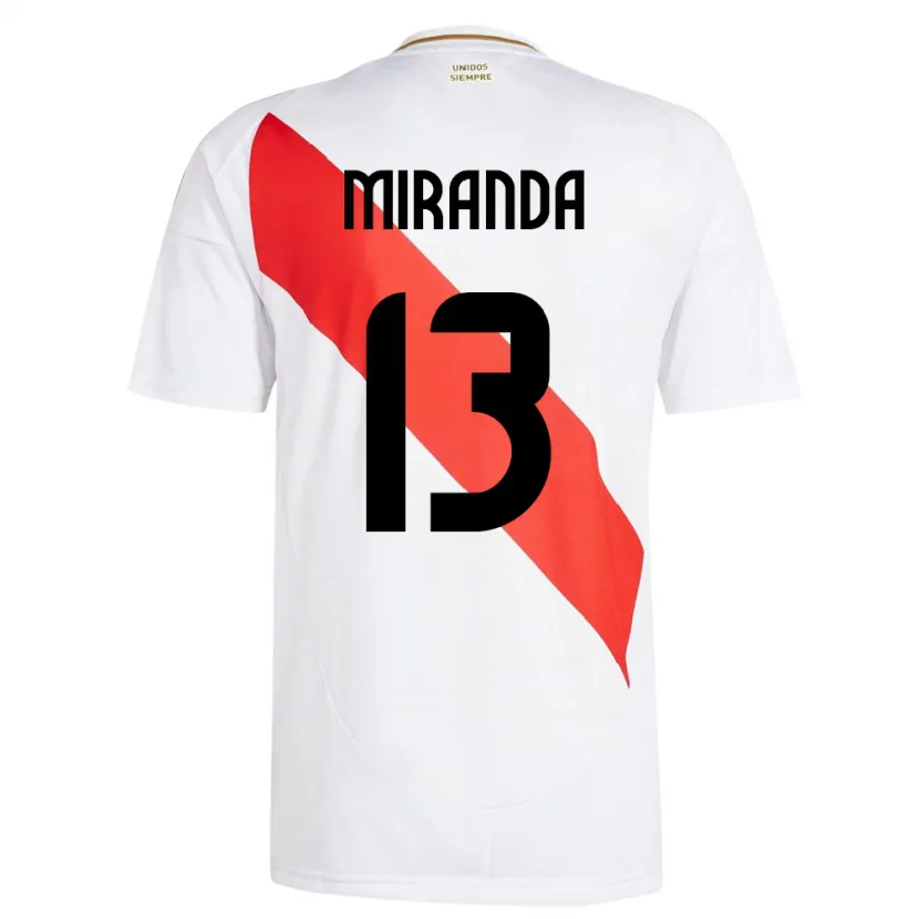 Danxen Kid Peru Yoselin Miranda #13 White Home Jersey 24-26 T-Shirt