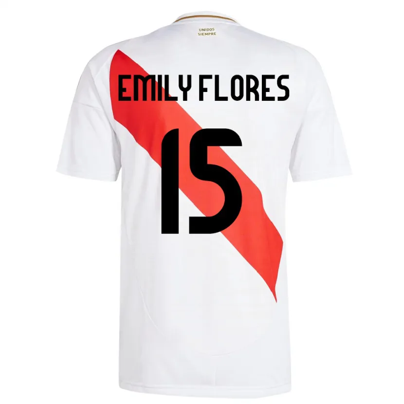 Danxen Kid Peru Emily Flores #15 White Home Jersey 24-26 T-Shirt