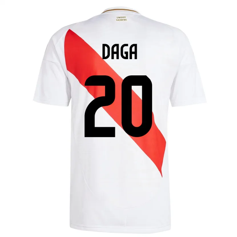 Danxen Kid Peru Azucena Daga #20 White Home Jersey 24-26 T-Shirt