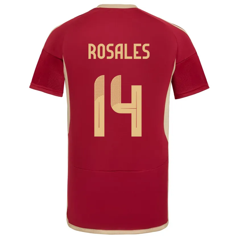 Danxen Kid Venezuela Roberto Rosales #14 Burgundy Home Jersey 24-26 T-Shirt