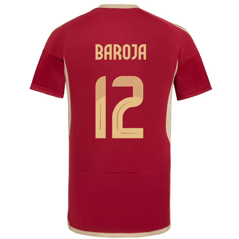 Danxen Kid Venezuela Alain Baroja #12 Burgundy Home Jersey 24-26 T-Shirt