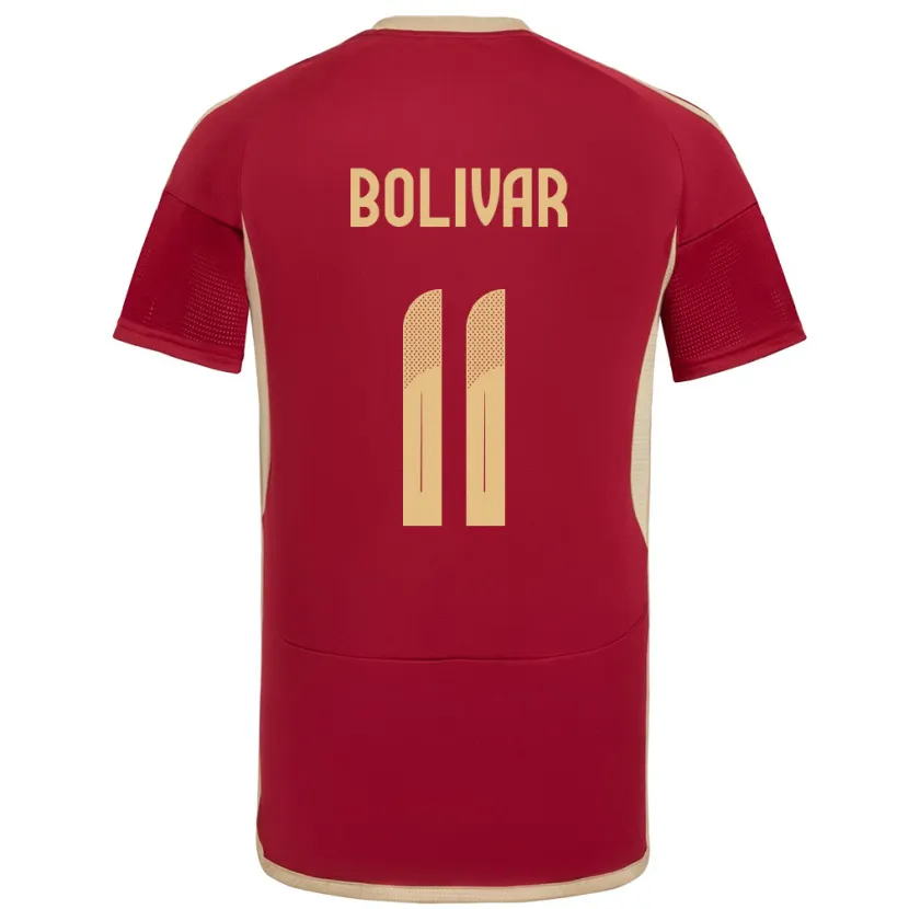 Danxen Kid Venezuela Jovanny Bolívar #11 Burgundy Home Jersey 24-26 T-Shirt