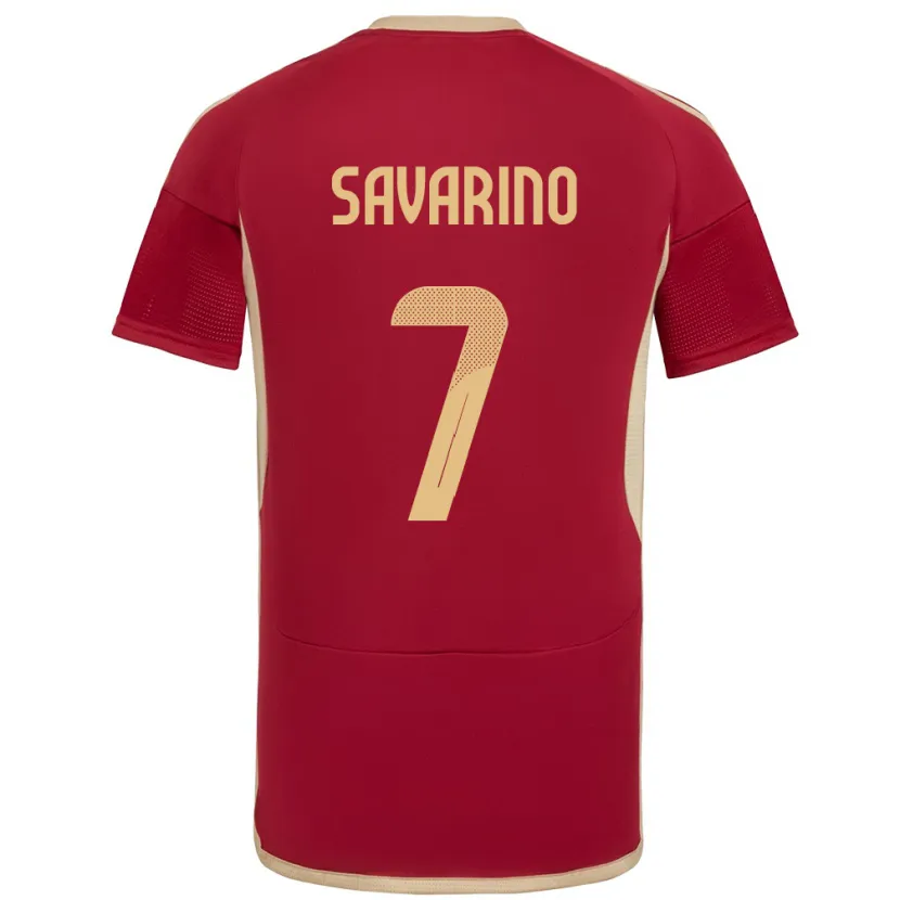 Danxen Kid Venezuela Jefferson Savarino #7 Burgundy Home Jersey 24-26 T-Shirt