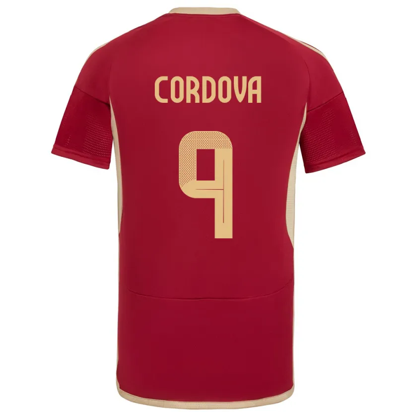 Danxen Kid Venezuela Sergio Córdova #9 Burgundy Home Jersey 24-26 T-Shirt