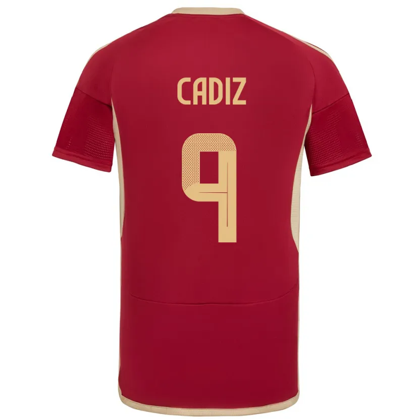 Danxen Kid Venezuela Jhonder Cádiz #9 Burgundy Home Jersey 24-26 T-Shirt