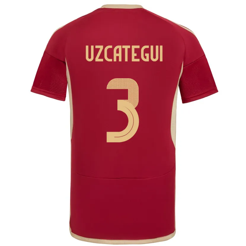 Danxen Kid Venezuela Rafael Uzcátegui #3 Burgundy Home Jersey 24-26 T-Shirt