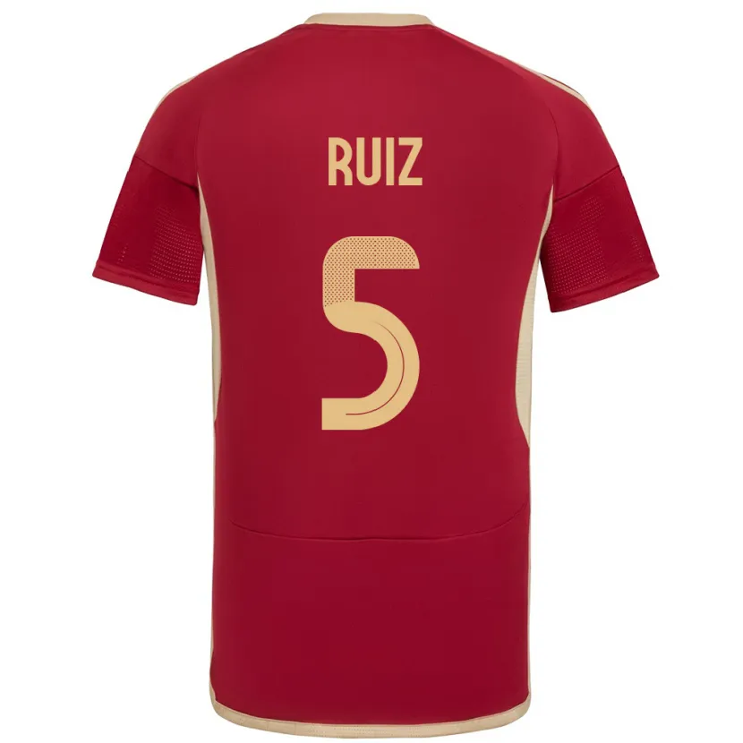 Danxen Kid Venezuela Emerson Ruíz #5 Burgundy Home Jersey 24-26 T-Shirt