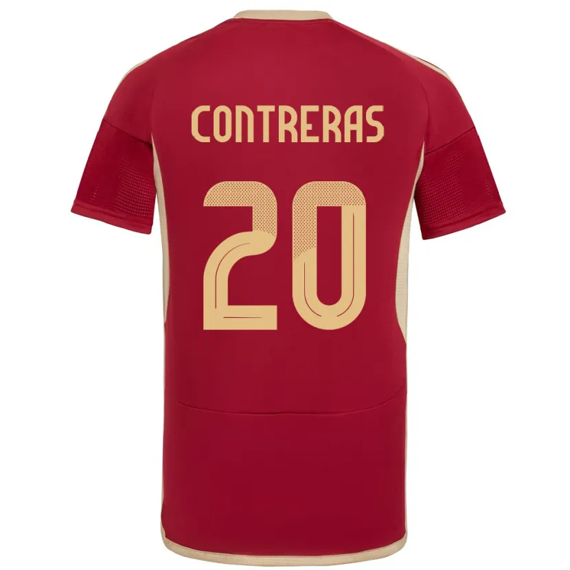 Danxen Kid Venezuela Anderson Contreras #20 Burgundy Home Jersey 24-26 T-Shirt