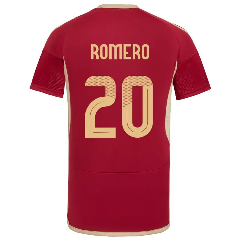 Danxen Kid Venezuela Andrés Romero #20 Burgundy Home Jersey 24-26 T-Shirt