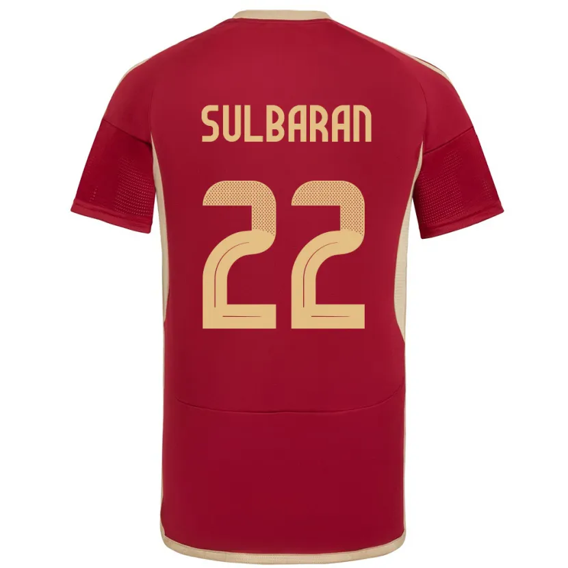 Danxen Kid Venezuela Manuel Sulbarán #22 Burgundy Home Jersey 24-26 T-Shirt