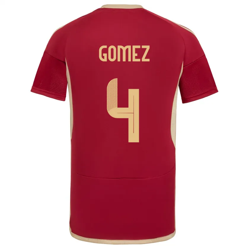 Danxen Kid Venezuela Santiago Gómez #4 Burgundy Home Jersey 24-26 T-Shirt