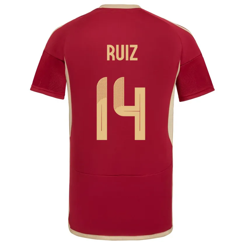 Danxen Kid Venezuela Maicol Ruiz #14 Burgundy Home Jersey 24-26 T-Shirt