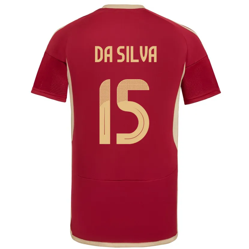 Danxen Kid Venezuela Cesar Da Silva #15 Burgundy Home Jersey 24-26 T-Shirt