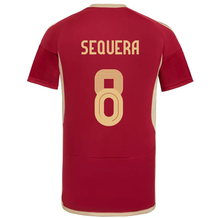 Danxen Kid Venezuela Giovanny Sequera #8 Burgundy Home Jersey 24-26 T-Shirt