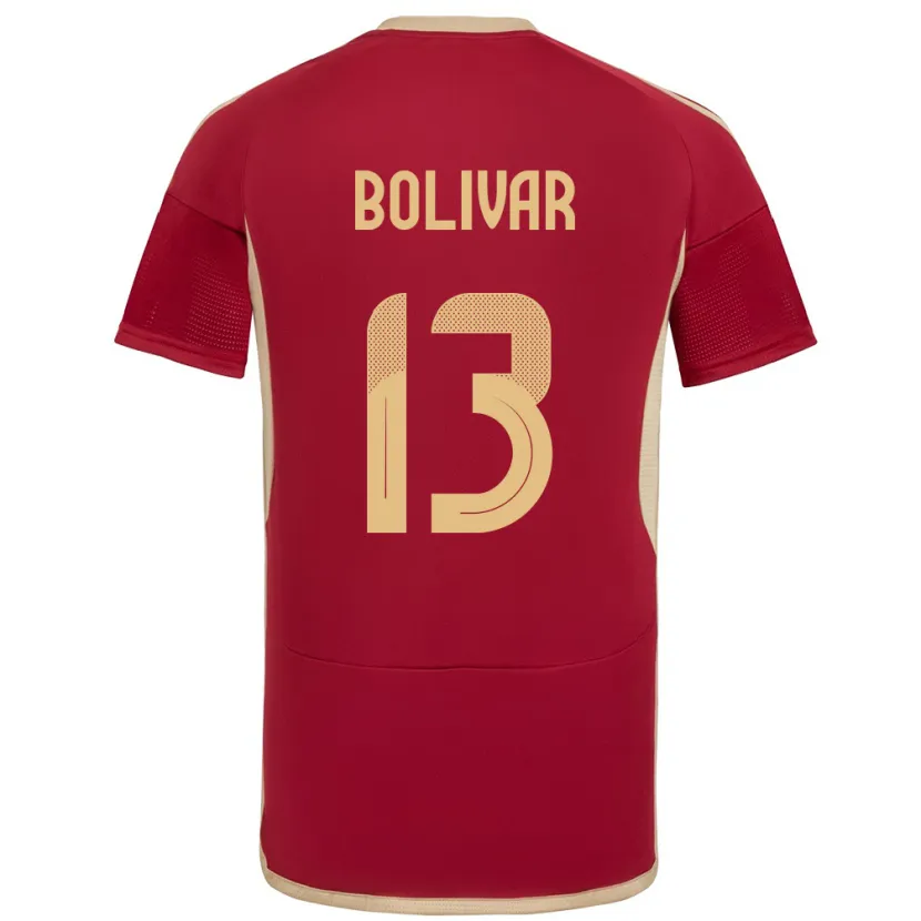 Danxen Kid Venezuela Salvador Bolívar #13 Burgundy Home Jersey 24-26 T-Shirt