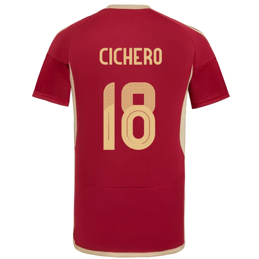 Danxen Kid Venezuela Alejandro Cichero #18 Burgundy Home Jersey 24-26 T-Shirt