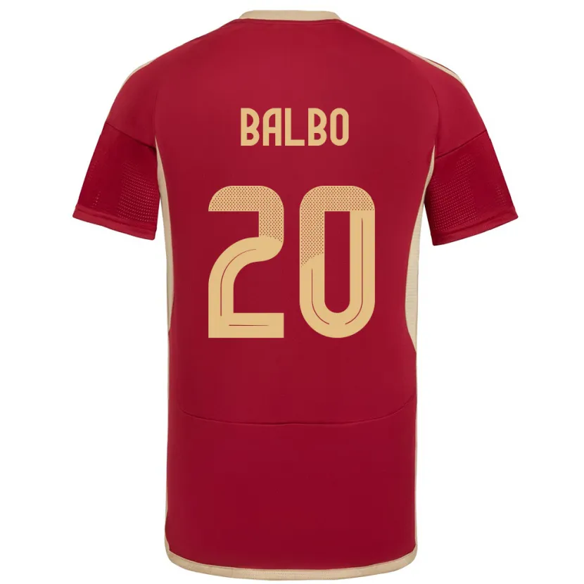 Danxen Kid Venezuela Luis Balbo #20 Burgundy Home Jersey 24-26 T-Shirt