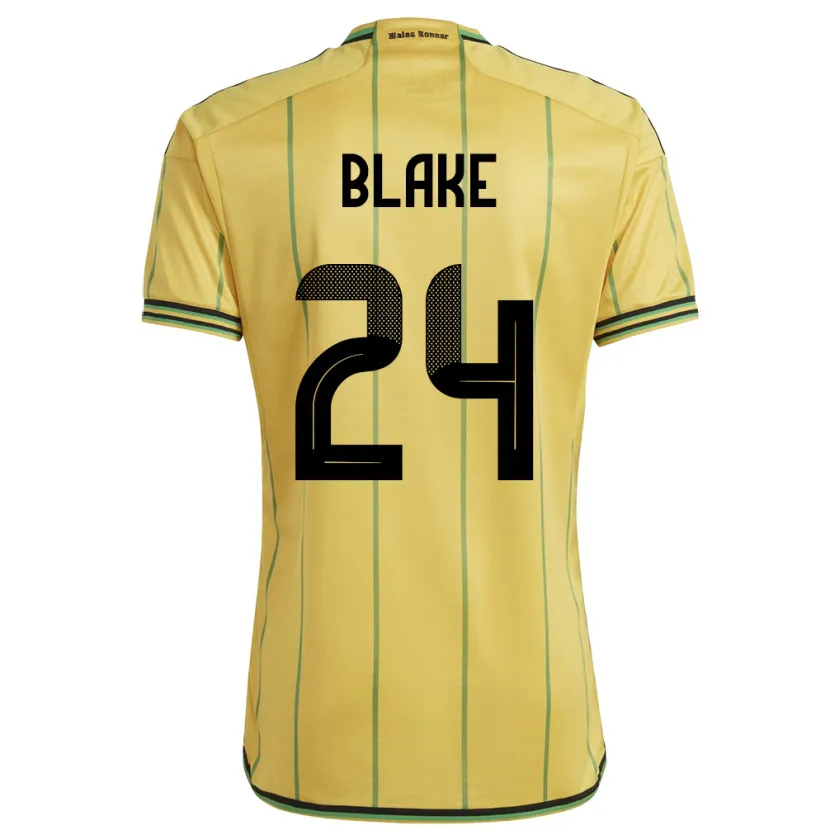 Danxen Kid Jamaica Andre Blake #24 Yellow Home Jersey 24-26 T-Shirt