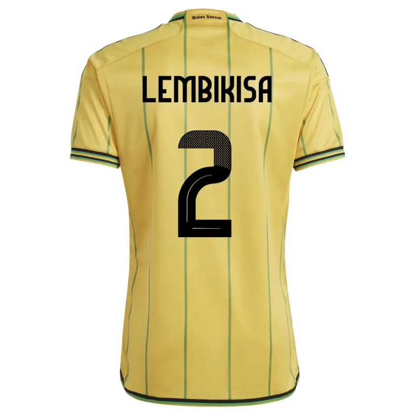 Danxen Kid Jamaica Dexter Lembikisa #2 Yellow Home Jersey 24-26 T-Shirt