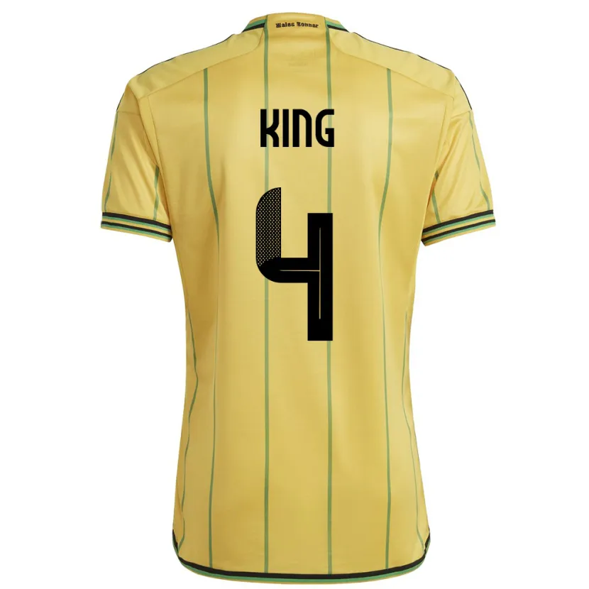 Danxen Kid Jamaica Richard King #4 Yellow Home Jersey 24-26 T-Shirt