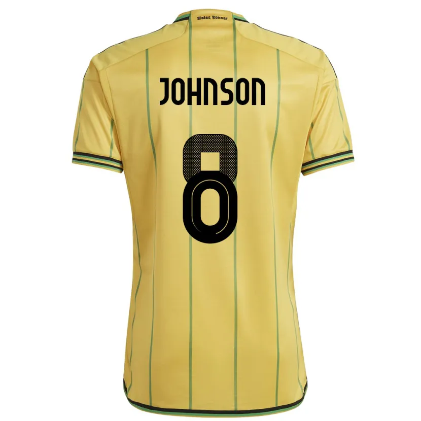 Danxen Kid Jamaica Daniel Johnson #8 Yellow Home Jersey 24-26 T-Shirt