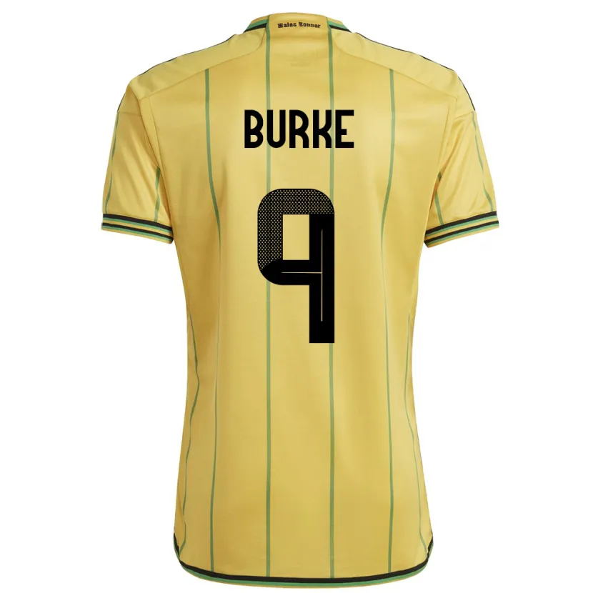 Danxen Kid Jamaica Cory Burke #9 Yellow Home Jersey 24-26 T-Shirt