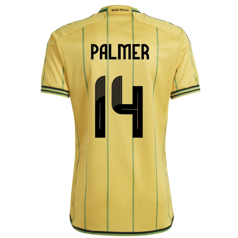 Danxen Kid Jamaica Kasey Palmer #14 Yellow Home Jersey 24-26 T-Shirt