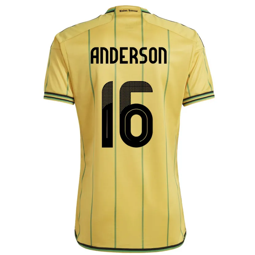 Danxen Kid Jamaica Karoy Anderson #16 Yellow Home Jersey 24-26 T-Shirt